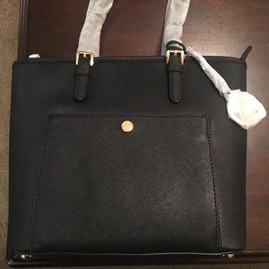 Michael Kors Med Jet Set Snap Pocket Tote